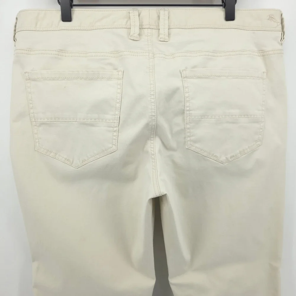 Tommy Bahama Mens Pants Boracay 38x32 Cream Coastal‎ Casual